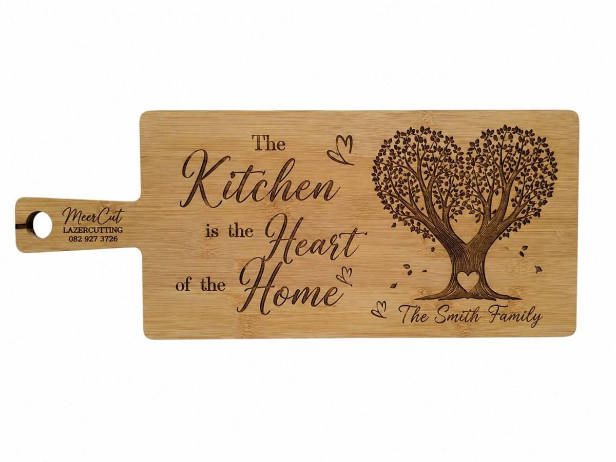 Personalised wooden kitchen board