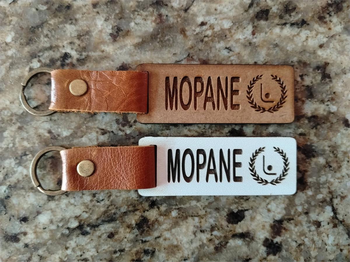 Mopane leather keyrings