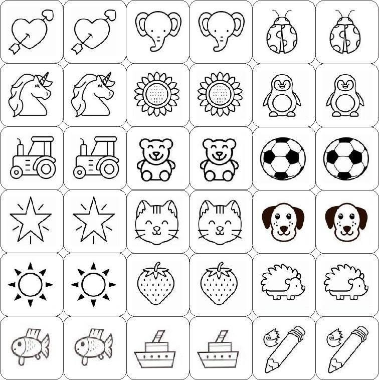Mixed icons memory set